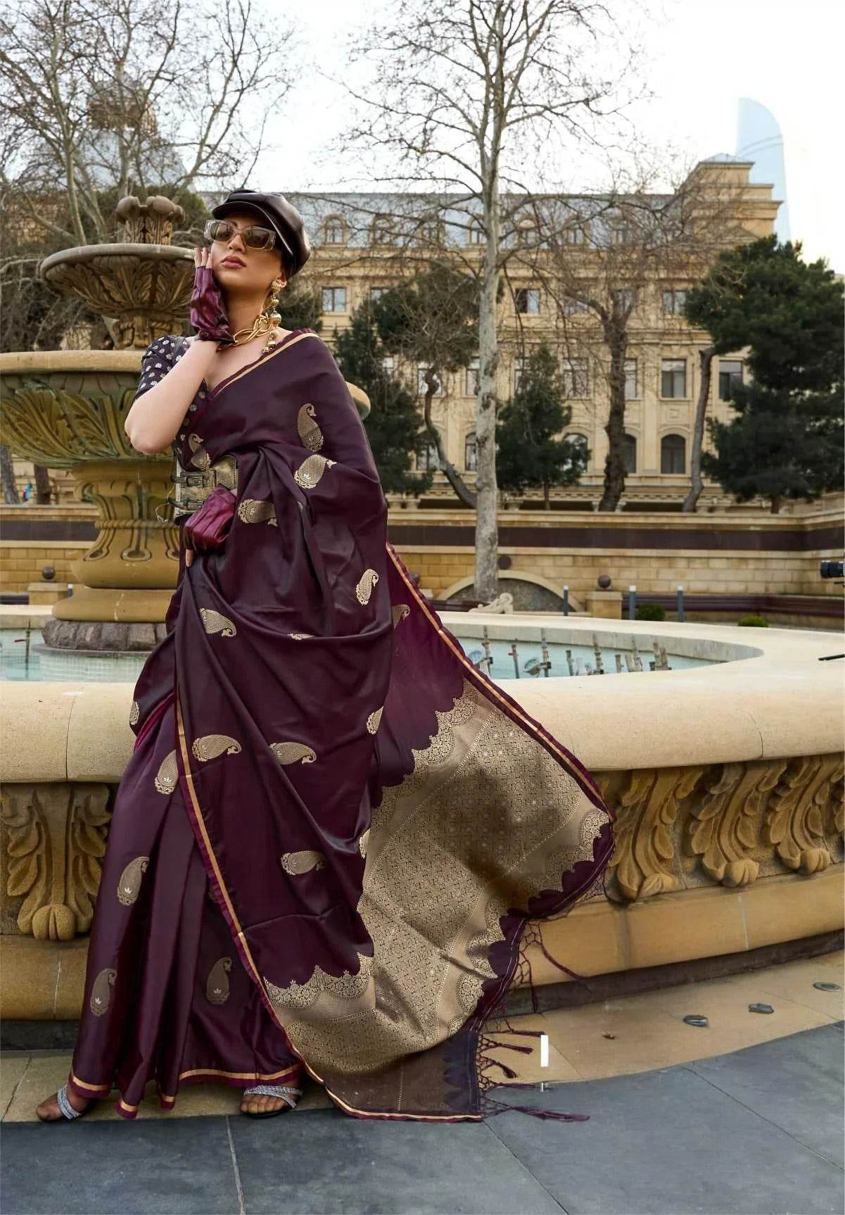 Satin Silk Saree - MYLUXURY LANE ENTERPRISE