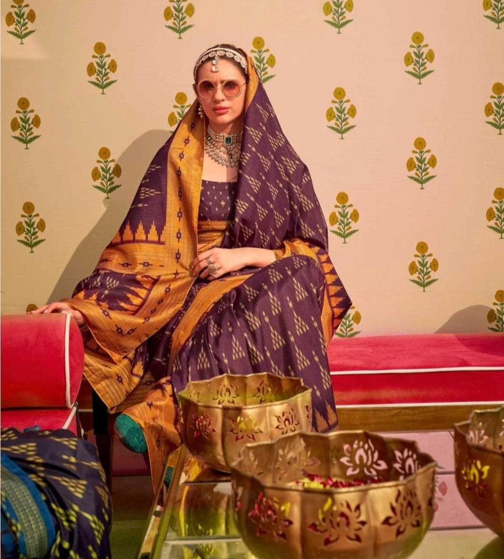 Party Wear Silk Saree - MYLUXURY LANE ENTERPRISE