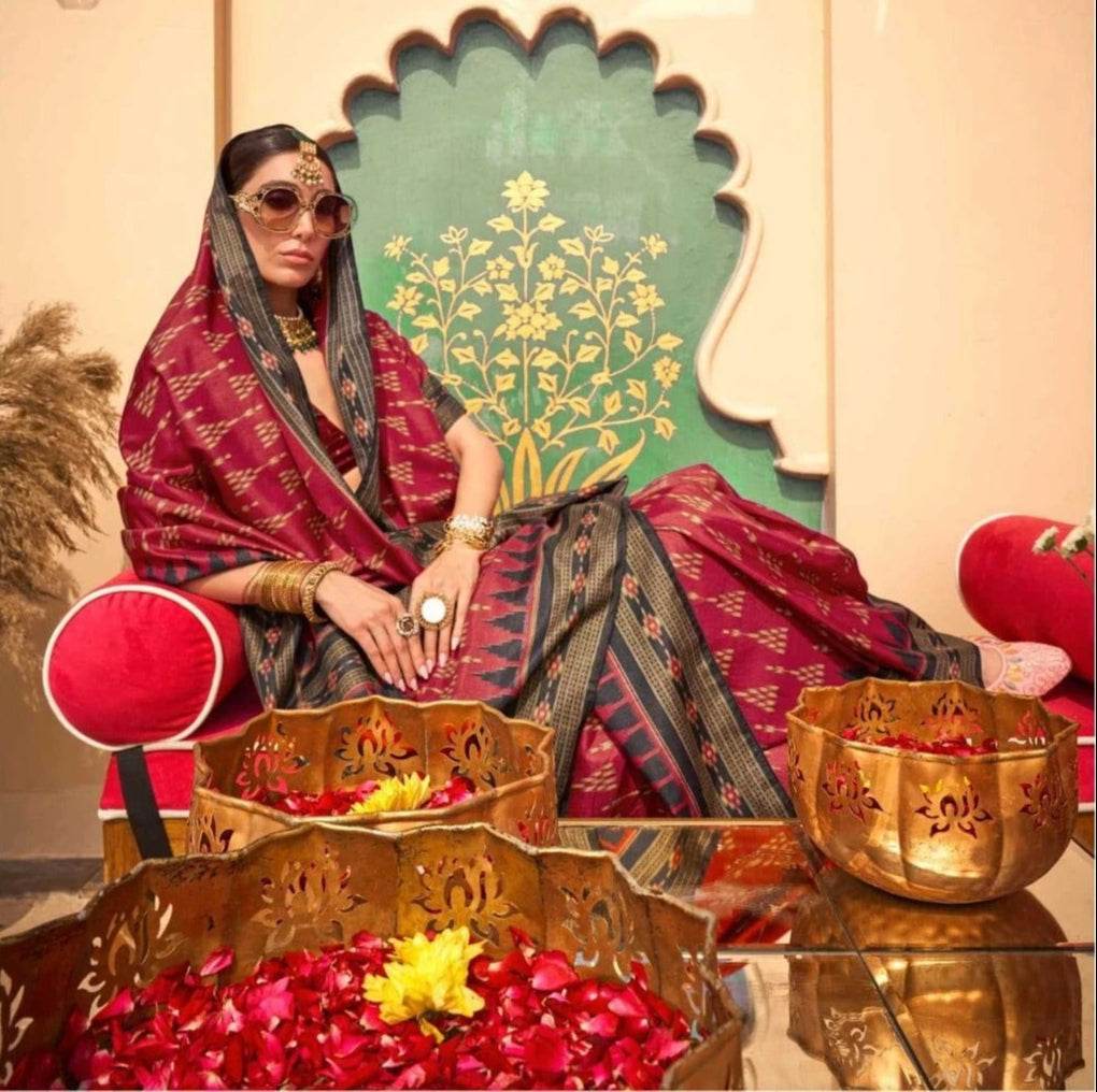 Party Wear Silk Saree - MYLUXURY LANE ENTERPRISE
