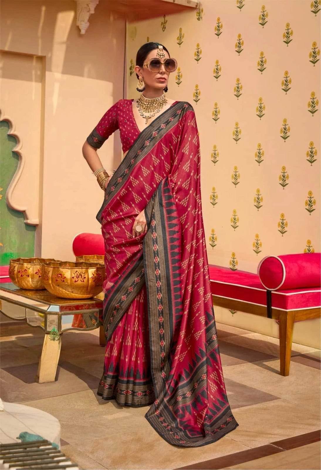 Party Wear Silk Saree - MYLUXURY LANE ENTERPRISE
