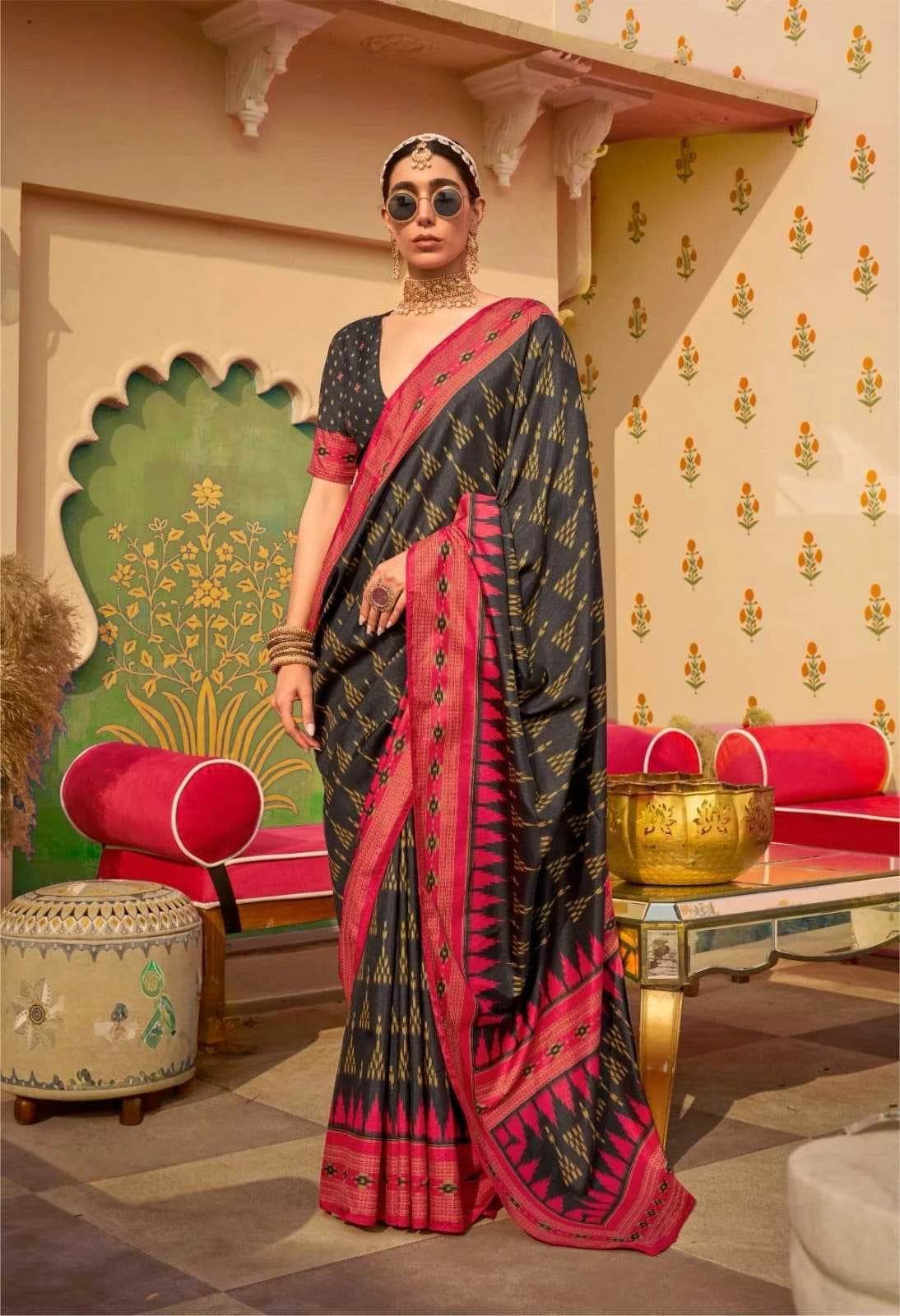 Party Wear Silk Saree - MYLUXURY LANE ENTERPRISE
