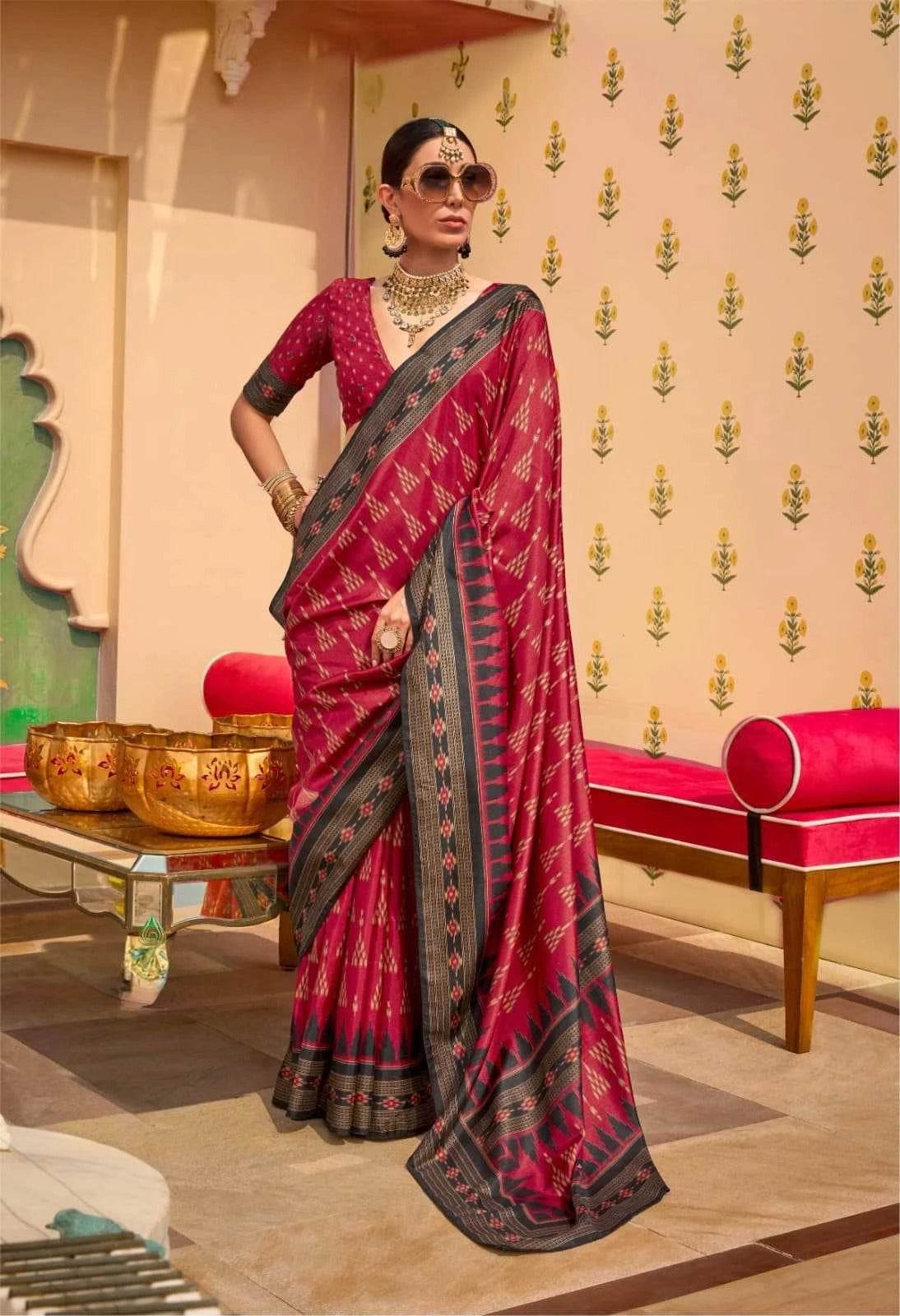 Party Wear Silk Saree - MYLUXURY LANE ENTERPRISE