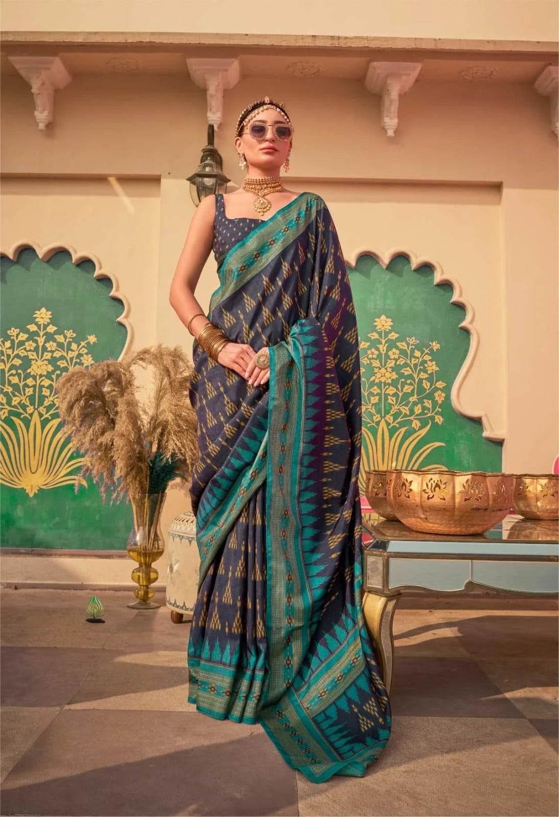 Party Wear Silk Saree - MYLUXURY LANE ENTERPRISE