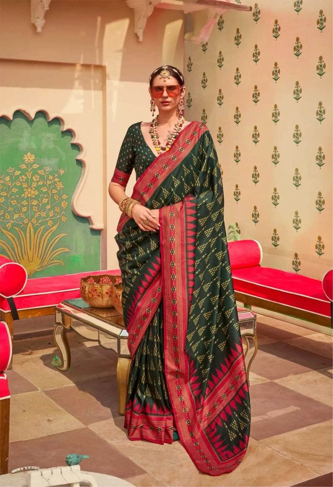 Party Wear Silk Saree - MYLUXURY LANE ENTERPRISE