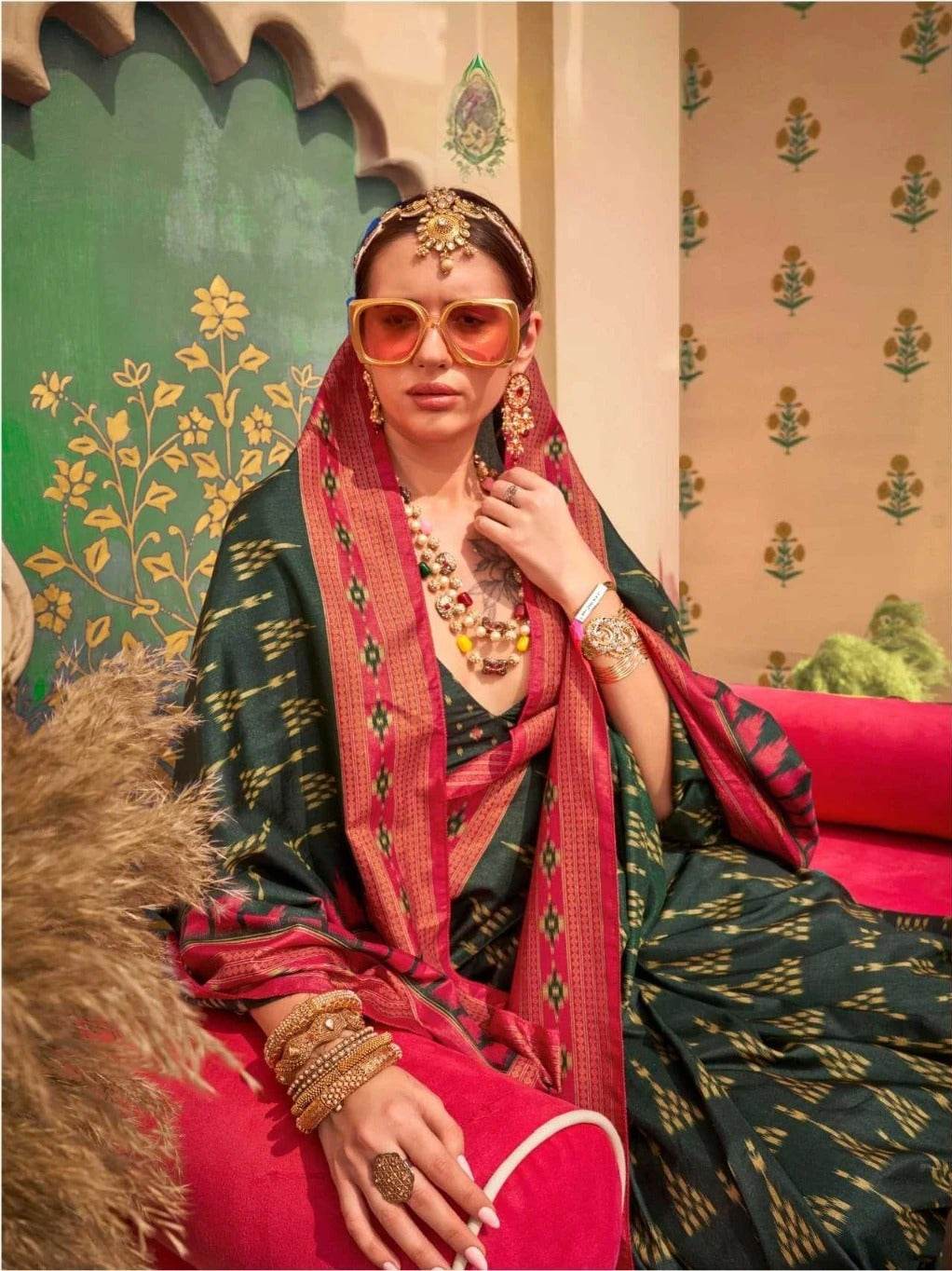Party Wear Silk Saree - MYLUXURY LANE ENTERPRISE