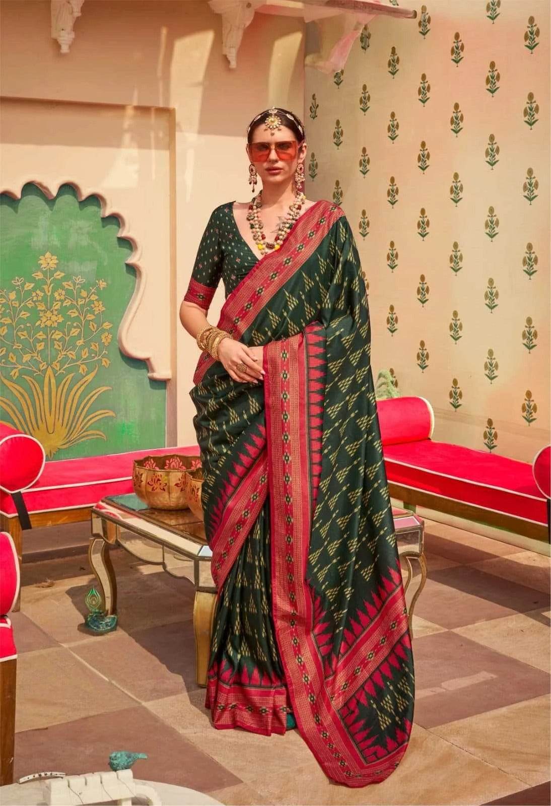 Party Wear Silk Saree - MYLUXURY LANE ENTERPRISE