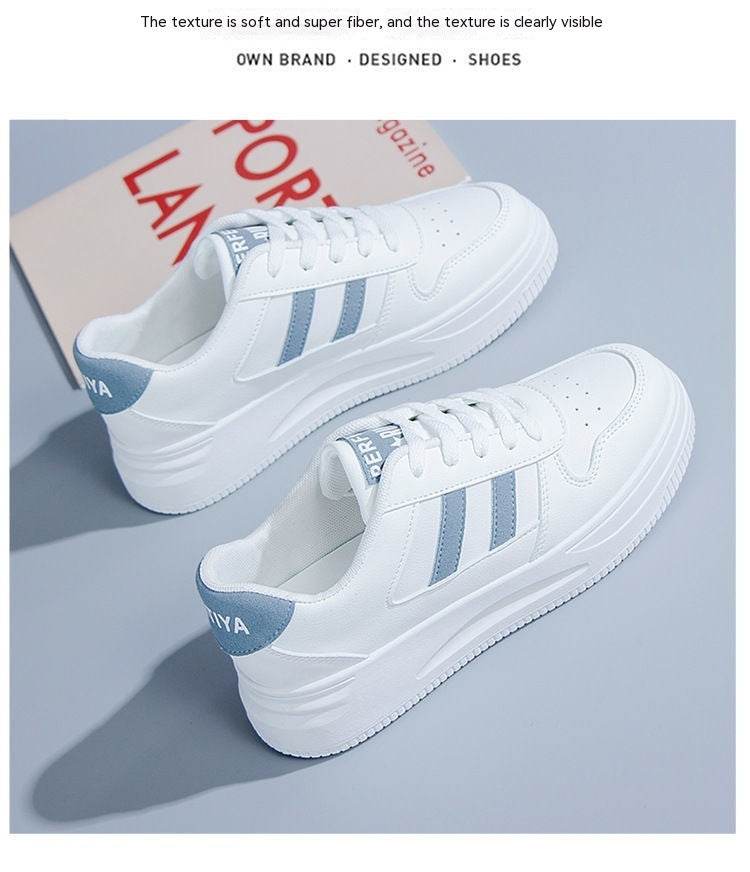 Women's All-matching Casual Sports Leather Summer White Sneakers Internet Celebrity - MYLUXURY LANE ENTERPRISE