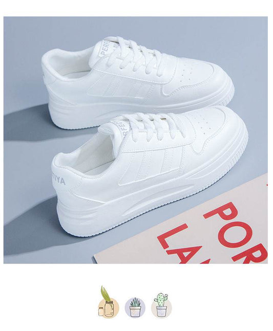Women's All-matching Casual Sports Leather Summer White Sneakers Internet Celebrity - MYLUXURY LANE ENTERPRISE