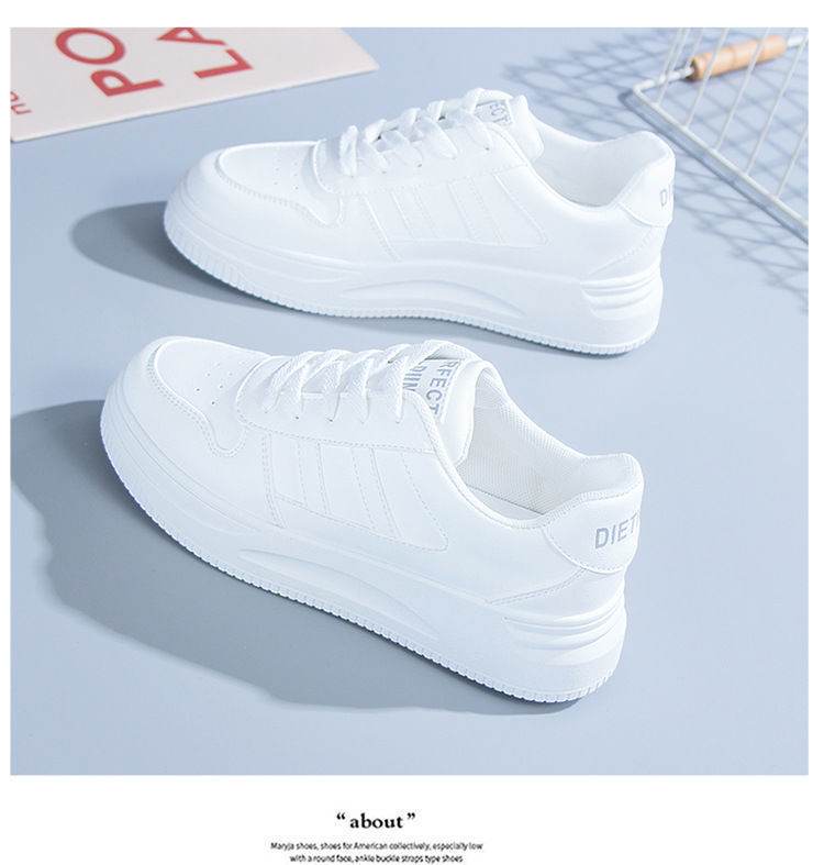 Women's All-matching Casual Sports Leather Summer White Sneakers Internet Celebrity - MYLUXURY LANE ENTERPRISE