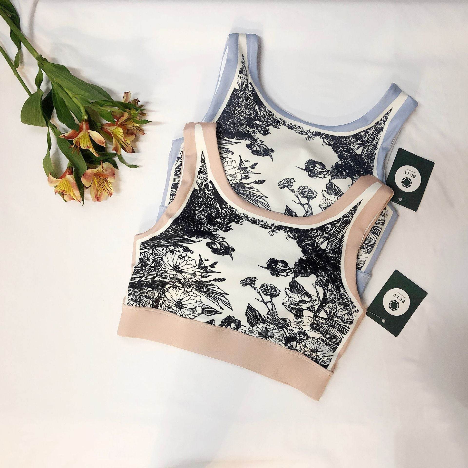 Women's Printed Vest Beautiful Back Wrapped Chest Shockproof Yoga Jacket - MYLUXURY LANE ENTERPRISE