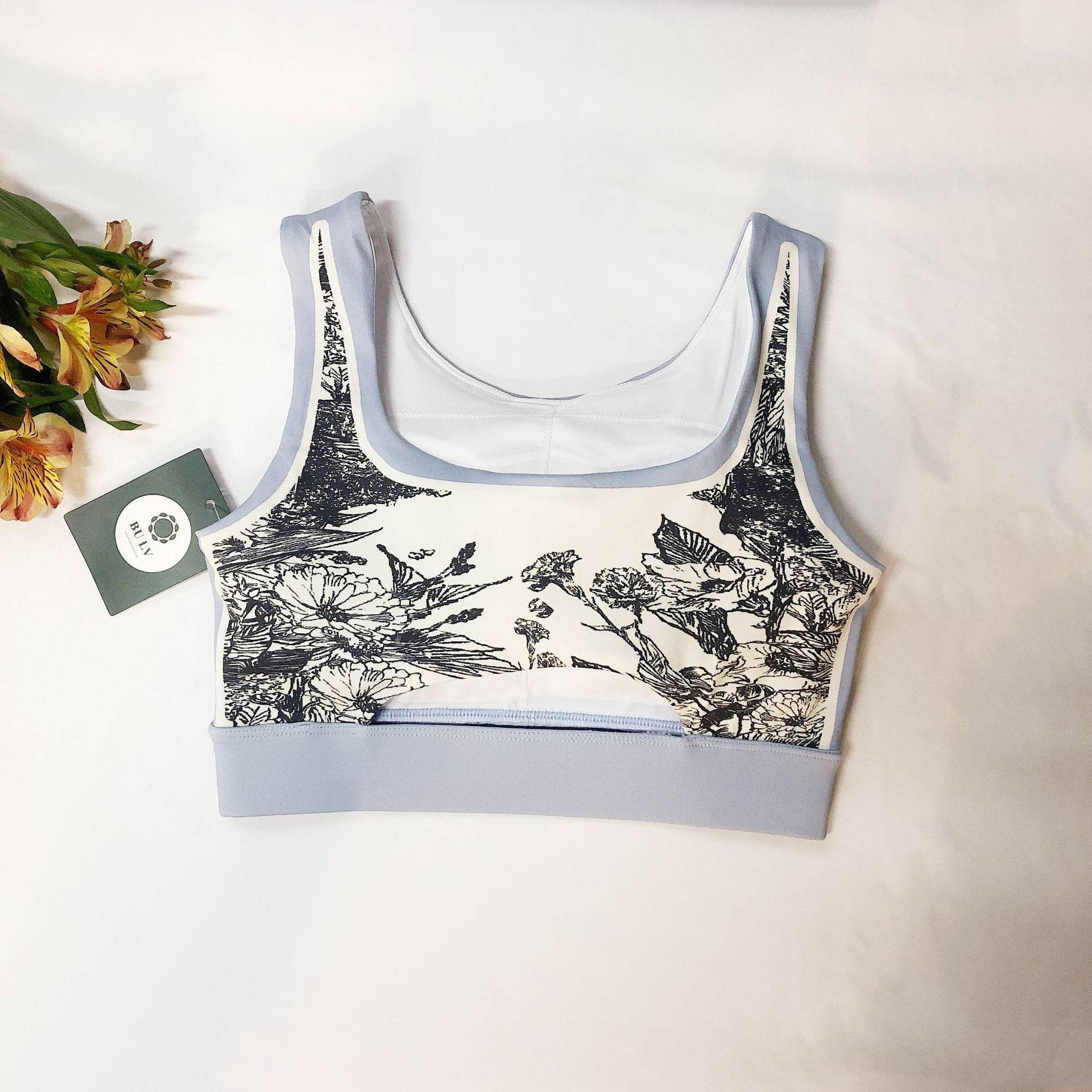 Women's Printed Vest Beautiful Back Wrapped Chest Shockproof Yoga Jacket - MYLUXURY LANE ENTERPRISE