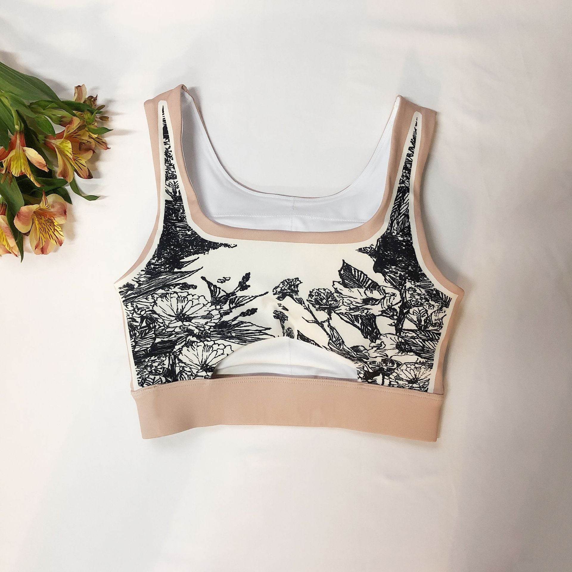 Women's Printed Vest Beautiful Back Wrapped Chest Shockproof Yoga Jacket - MYLUXURY LANE ENTERPRISE