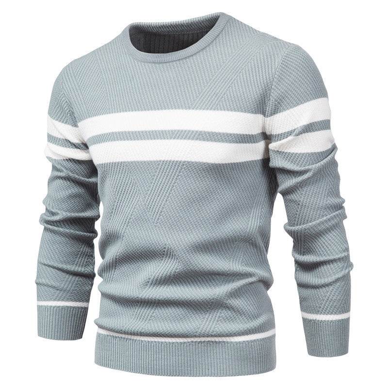 Fashion Casual Striped Men's Sweater - MYLUXURY LANE ENTERPRISE