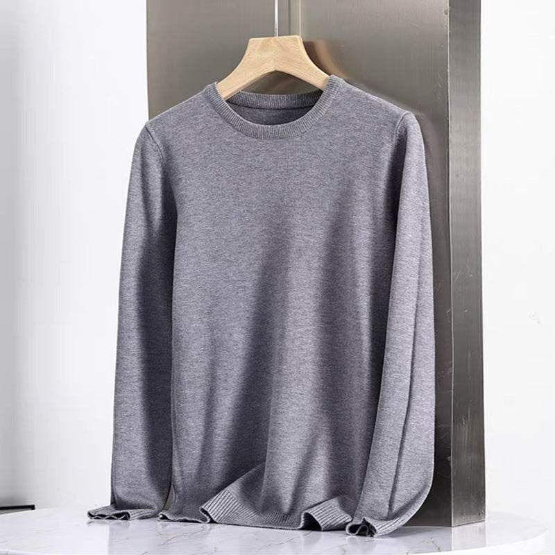 Autumn And Winter New Sweater Men's Round-neck Long-sleeved Pullover Casual Knitted - MYLUXURY LANE ENTERPRISE