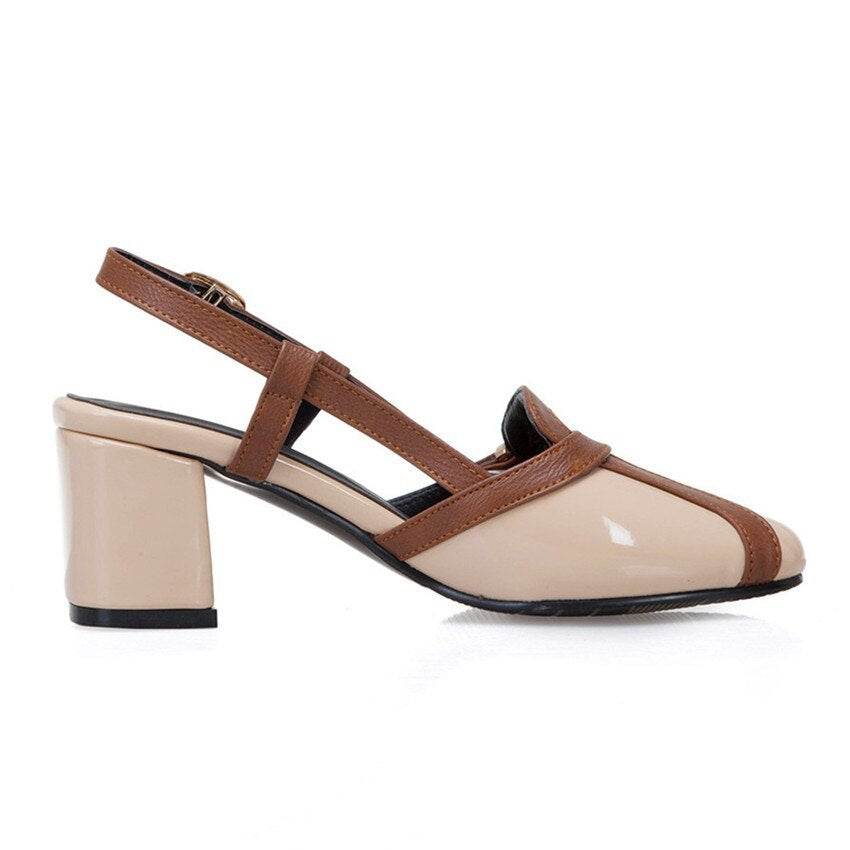 Retro trendy apricot women's shoes - MYLUXURY LANE ENTERPRISE