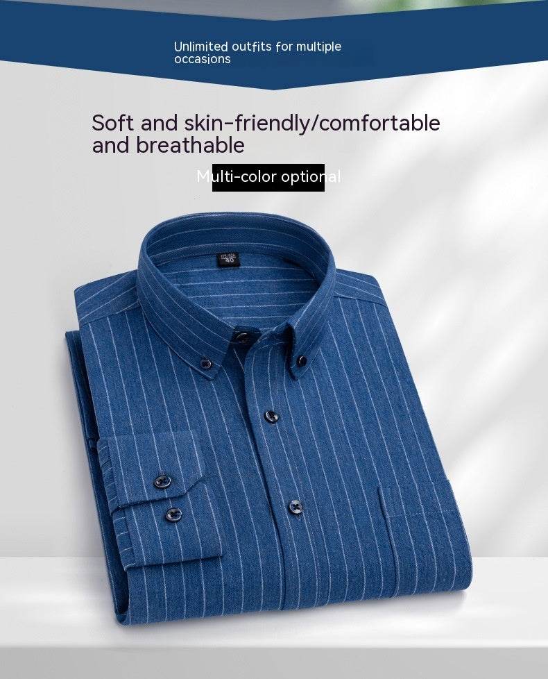 Retro Casual Brushed Cotton Plaid Enzyme Wash Embroidered Shirt - MYLUXURY LANE ENTERPRISE