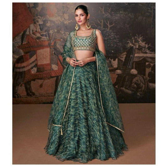 Organic Silk Embroidered Lehenga for Elegant Occasions