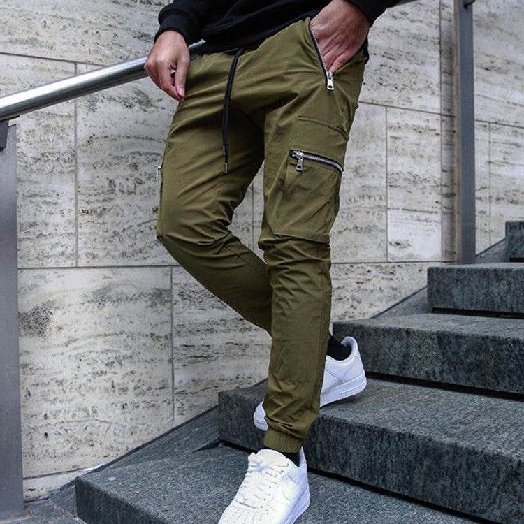 Men's zipper multi-pocket trousers - MYLUXURY LANE ENTERPRISE