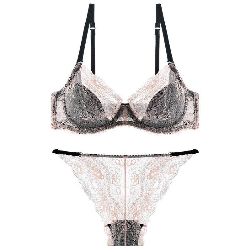 French transparent sexy slim bra set - MYLUXURY LANE ENTERPRISE