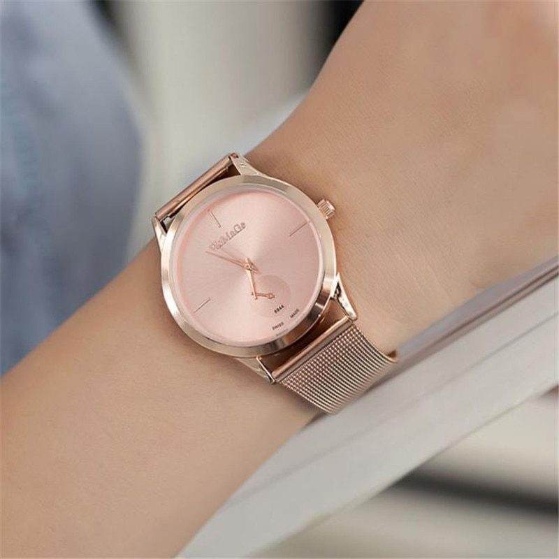 Fashion Alloy Belt Mesh Watch Unisex women's watches Minimalist Style Quartz Watch relogio feminino saat Watches for women - MYLUXURY LANE ENTERPRISE