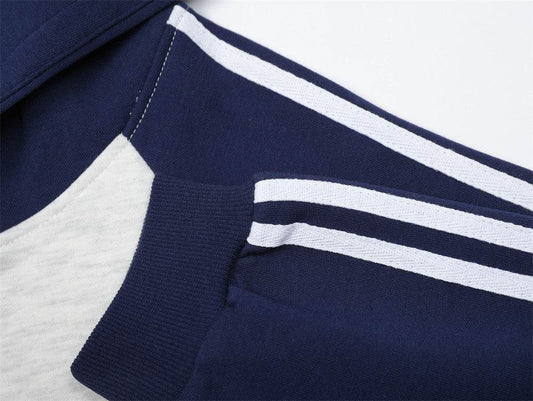 Stitching Contrast Color Hooded Loose Sweater Men - MYLUXURY LANE ENTERPRISE