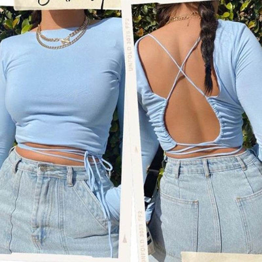 Clothing Sleeve Crop Top Casual Letter Shirt t-Shirts - MYLUXURY LANE ENTERPRISE