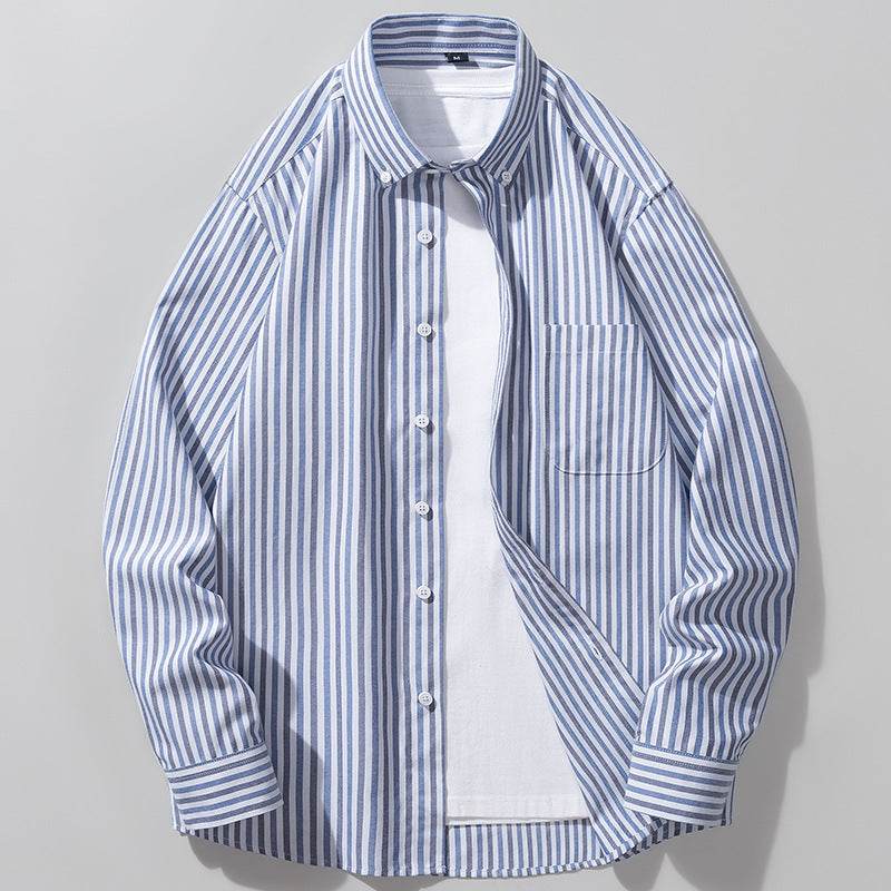 Men's Oxford Long-sleeved Shirt - MYLUXURY LANE ENTERPRISE