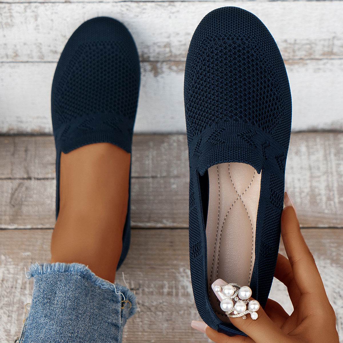 Women's Plus Size Round Toe Flat Bottom Casual Shoes - MYLUXURY LANE ENTERPRISE