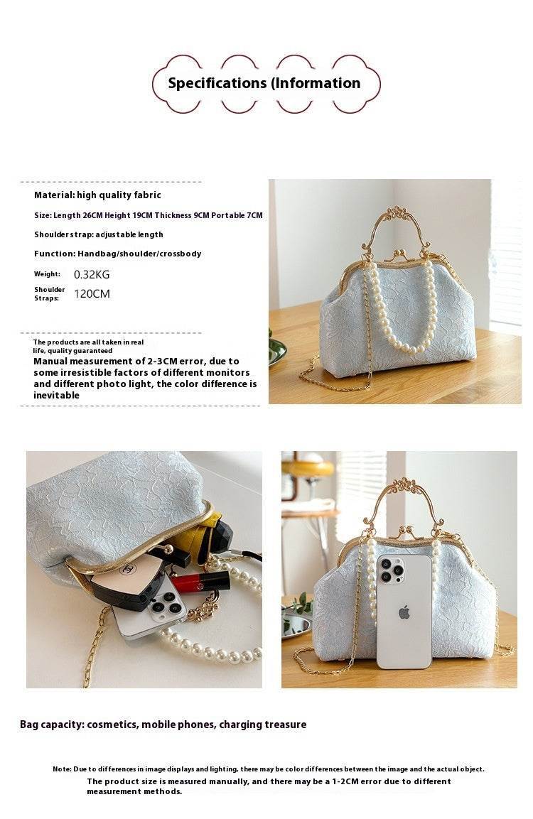 Women's Large-capacity Lace Clip Shoulder Handbag - MYLUXURY LANE ENTERPRISE