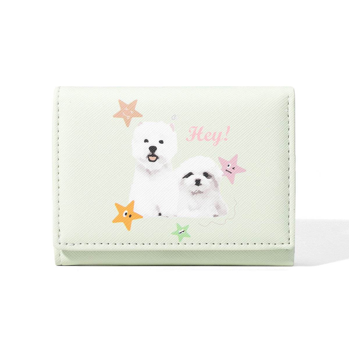 Cute Ladies Card Holder Fashion Cross Pattern Three Fold - MYLUXURY LANE ENTERPRISE