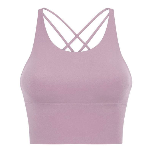 High Strength Push Up Yoga Bra Spaghetti Strap Cross Beauty Back Workout Exercise Underwear - MYLUXURY LANE ENTERPRISE