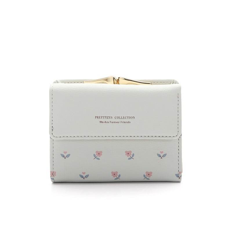 Fashion Women's PU Printed Tri-fold Clip Coin Purse - MYLUXURY LANE ENTERPRISE