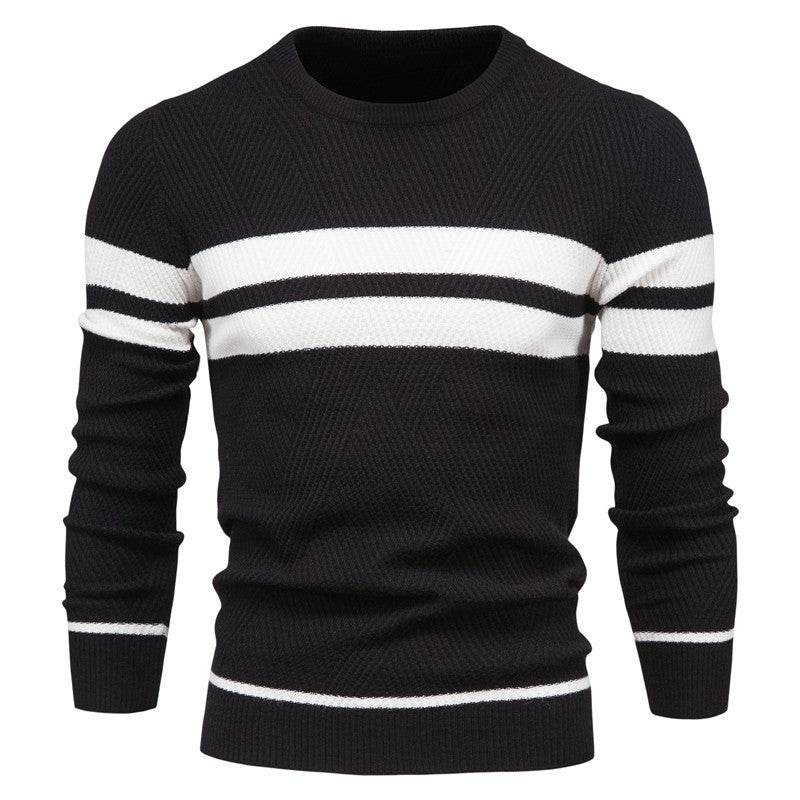 Fashion Casual Striped Men's Sweater - MYLUXURY LANE ENTERPRISE