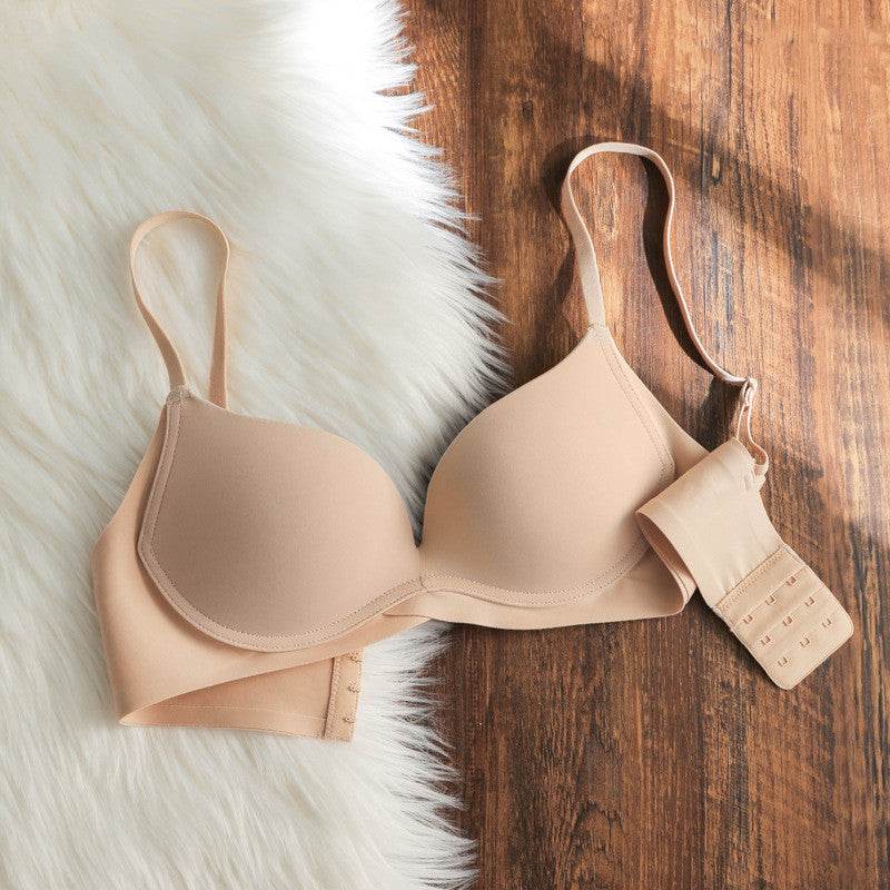 Ladies Gathering No Steel Ring Simple Breathable Underwear Bra - MYLUXURY LANE ENTERPRISE