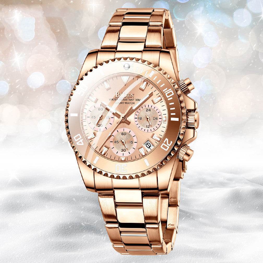 Ladies Fashion Multifunctional Quartz Waterproof Business Watch - MYLUXURY LANE ENTERPRISE