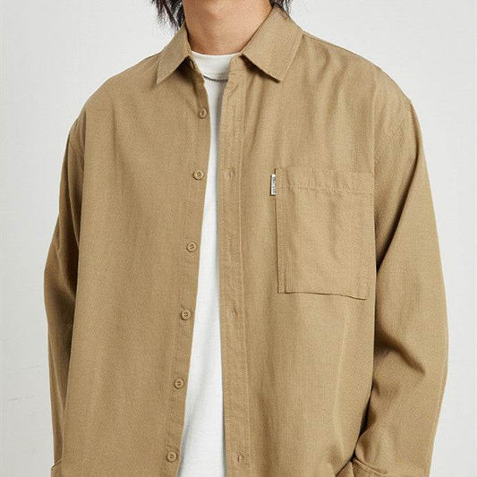 Lapel Men's Elegant Spring And Autumn Long-sleeved Casual Shirt Men - MYLUXURY LANE ENTERPRISE
