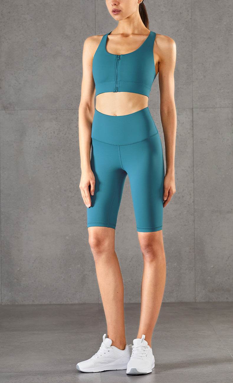 Front Zipper Sports Bra R-Beautiful Back High Support Fitness Bra - MYLUXURY LANE ENTERPRISE