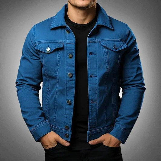 Men's Jacket Denim Coat Tooling Solid Color Thick Coat - MYLUXURY LANE ENTERPRISE