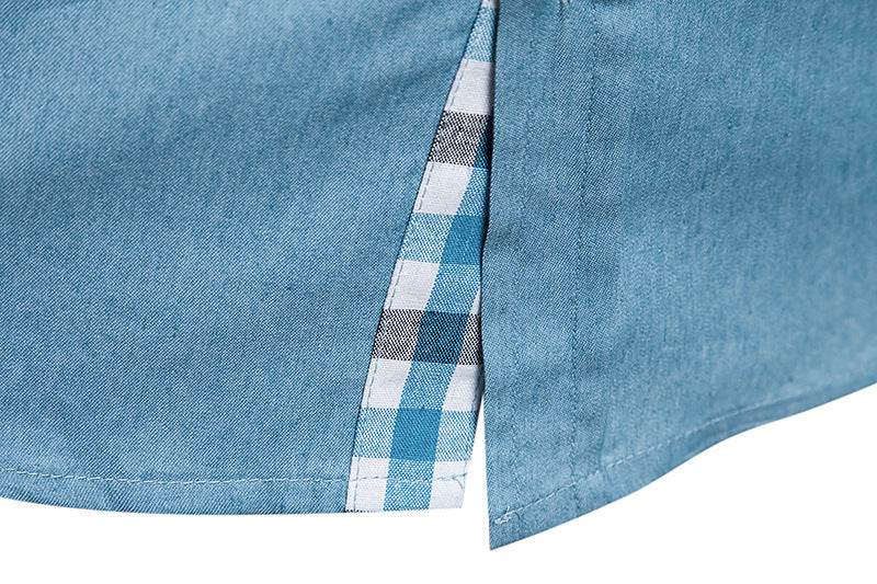 Men's Casual Denim Long-sleeved Shirt - MYLUXURY LANE ENTERPRISE