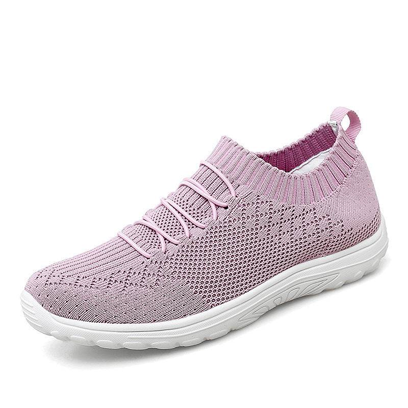 Ladies Flying Woven Mesh Shoes Plus Size Casual Sneakers - MYLUXURY LANE ENTERPRISE