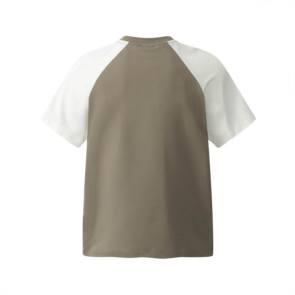 Contrast Color Three-bar Short Sleeve Men - MYLUXURY LANE ENTERPRISE