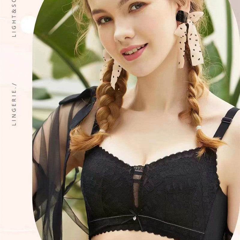 Lace Thin Underwear Three Breasted Wireless Bra - MYLUXURY LANE ENTERPRISE