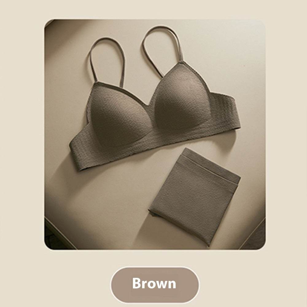 Summer Thin French Triangle Cup Underwear Women's Small Chest Push Up And Anti-sagging Comfortable Breathable U-shaped Backless Bra - MYLUXURY LANE ENTERPRISE