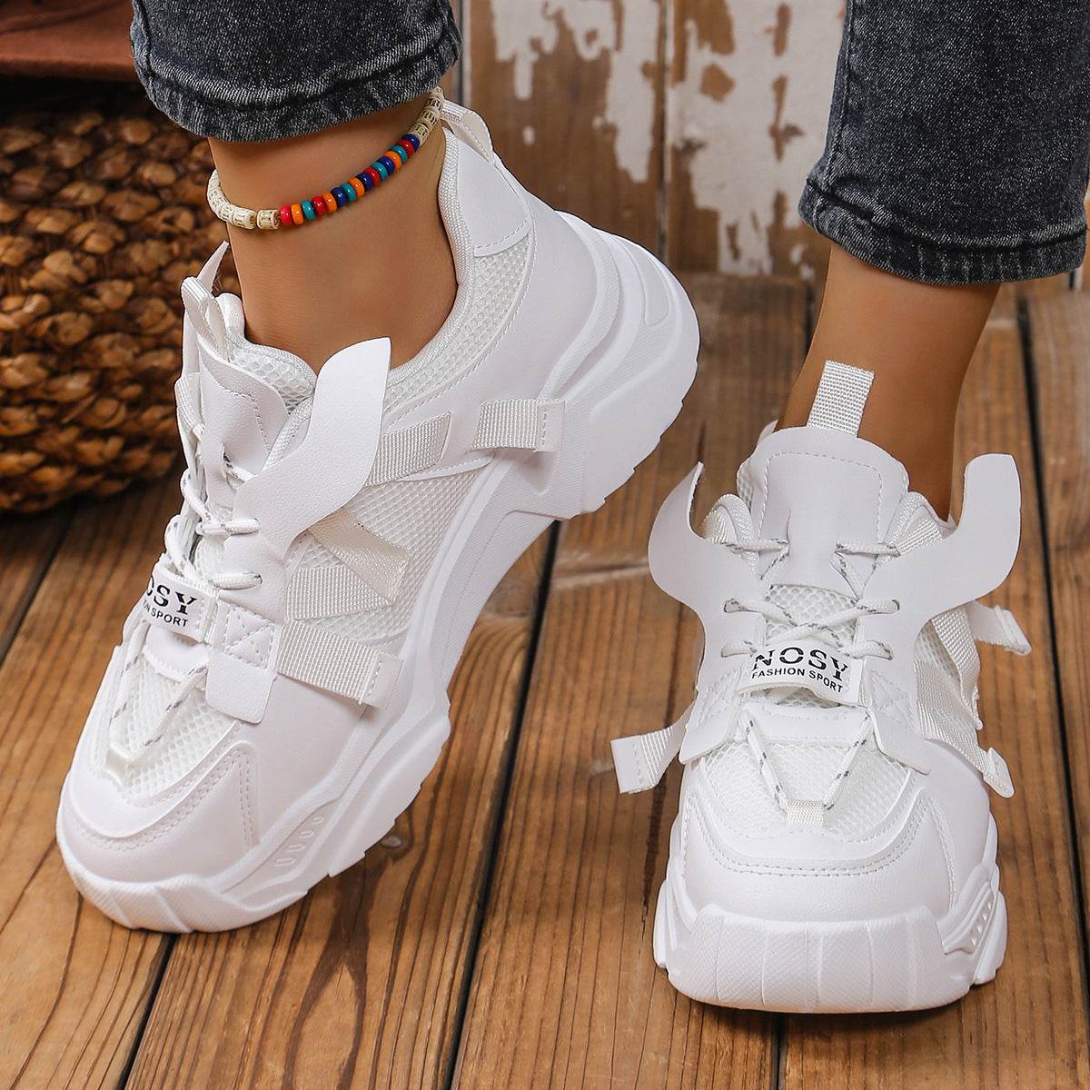 Platform Mesh Surface Dad Shoes Women's Breathable Mesh Sports - MYLUXURY LANE ENTERPRISE