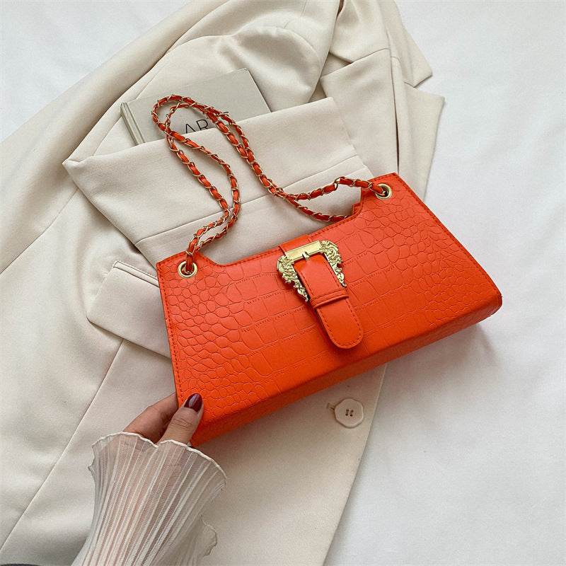 Women's Fashion Simple Chain Fashion Bag Shoulder Bag Casual Trend Crossbody Small Square Bag - MYLUXURY LANE ENTERPRISE