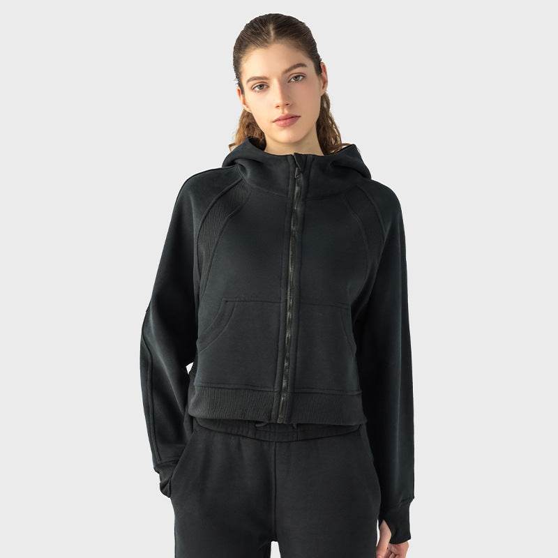 Women's Versatile Casual Zipper Velvet Sport Coat - MYLUXURY LANE ENTERPRISE