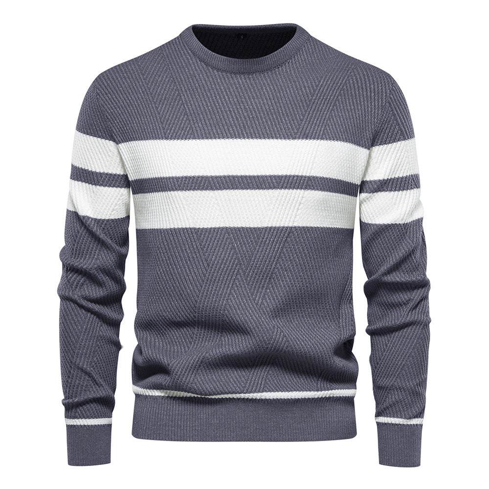 Fashion Casual Striped Men's Sweater - MYLUXURY LANE ENTERPRISE
