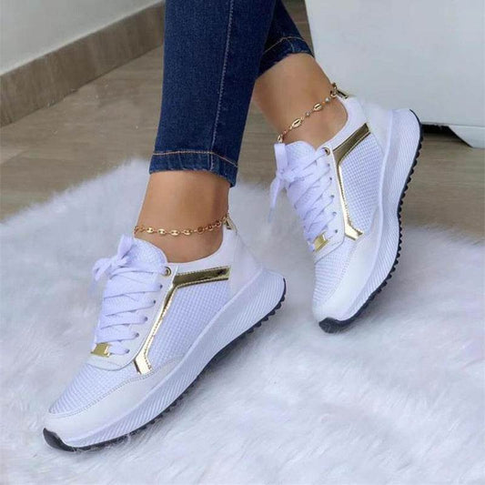 Women Sneakers Lace-up Sports Shoes - MYLUXURY LANE ENTERPRISE