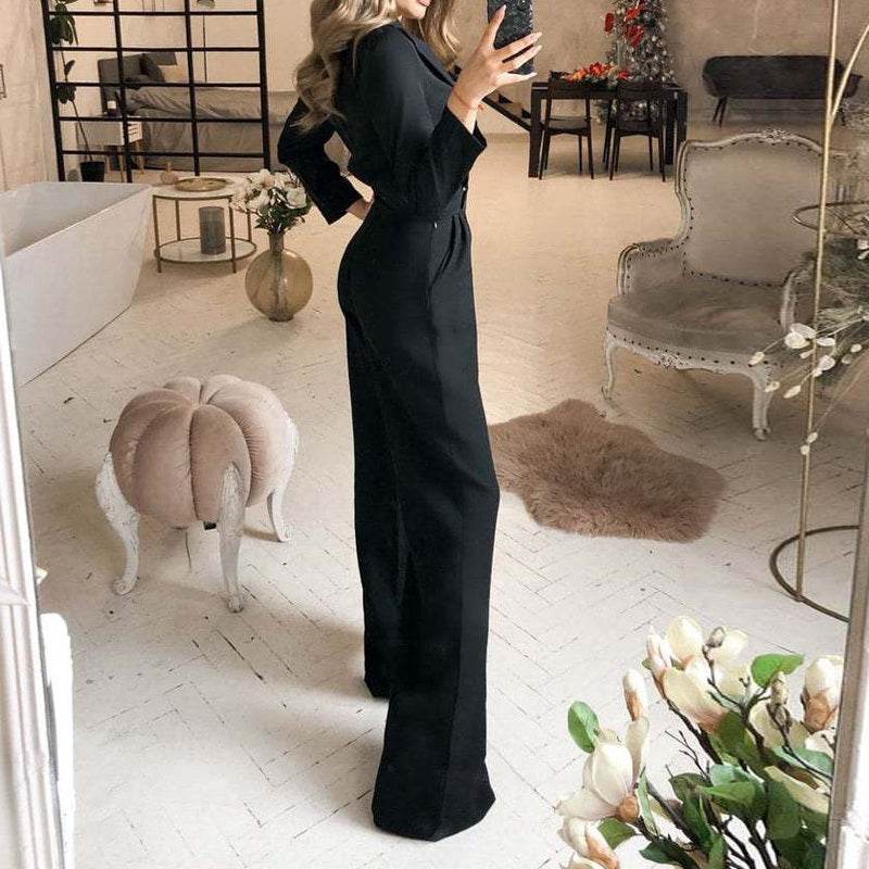 Women's Jumpsuit Spring Solid Color Slim Bodysuit Ladies New Style - MYLUXURY LANE ENTERPRISE