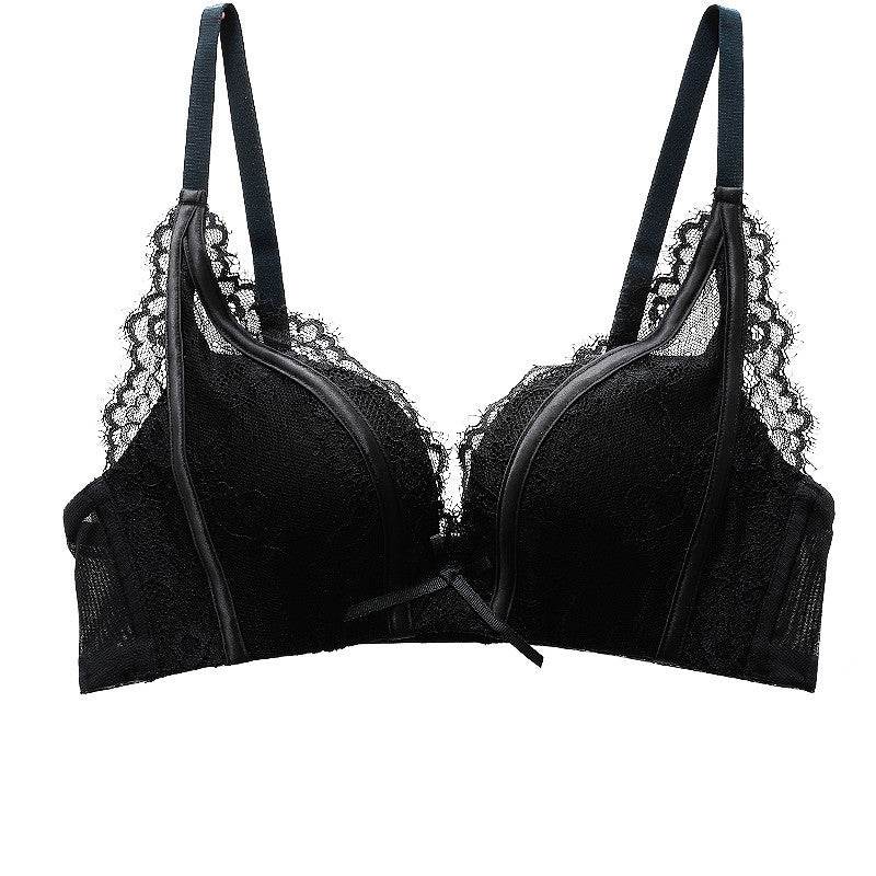 Lace small chest gathered underwear bra - MYLUXURY LANE ENTERPRISE